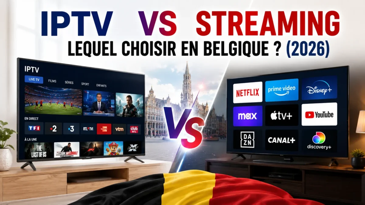 IPTV vs streaming : lequel choisir en Belgique ? (2026)